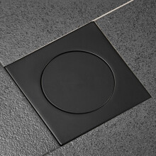 (black) Iron Pop-Up Floor Drain - Durable & Stylish Water Seal Design