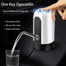 (white) water bottle pump usb charging automatic electric water dispenser pump water bottle pump automatic switch drinking dispenser