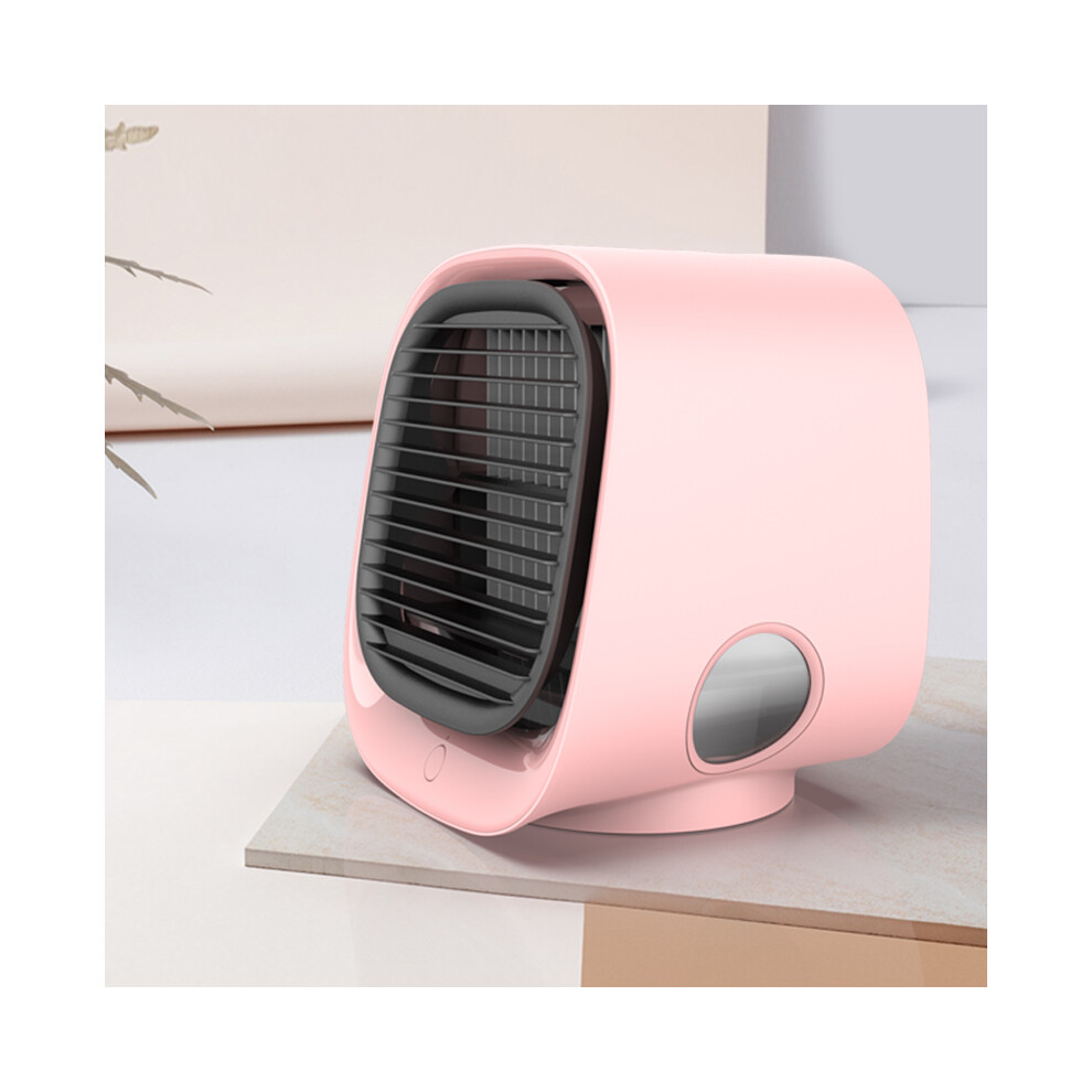 (Pink) Portable Personal Led Evaporative Air Conditioner Anion Humidifier Cooling Fan 115295344583