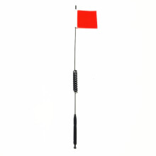 (red) L29cm Simulated Metal Antenna Signal Pole Decoration DIY with Flag for RC Climbing Car TRX4 SCX10 90046