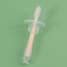 (pink) Children's Training Brushing Silicone Toothbrush Soft And Soft To Protect The Baby And Children's Oral Safety