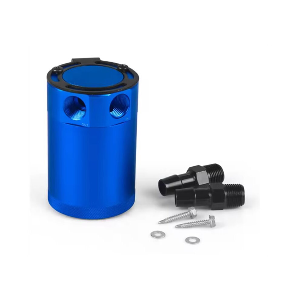 Universal Oil Catch Can Compact Baffled 2-Port Aluminum Reservoir Oil Catch Tank Fuel Tank Two Hole Breathable Kettle 6032751679338