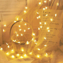 (Warm white 3 meters 20 lights) LED Star Light String Star Light String Plug-in New Year Christmas Home Light