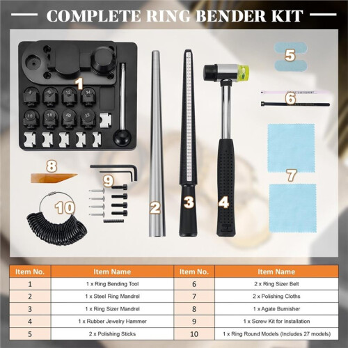 Ring Bender Tool, Ring Maker Kit for Spoon Rings, Spoon Ring Bender Tool for Ring Jewelry Making, Spoon Ring Bender 1