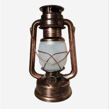 (Bronze) LED Retro Flame Horse Lantern Camp Light Eid Tent Light Decoration Dimmable