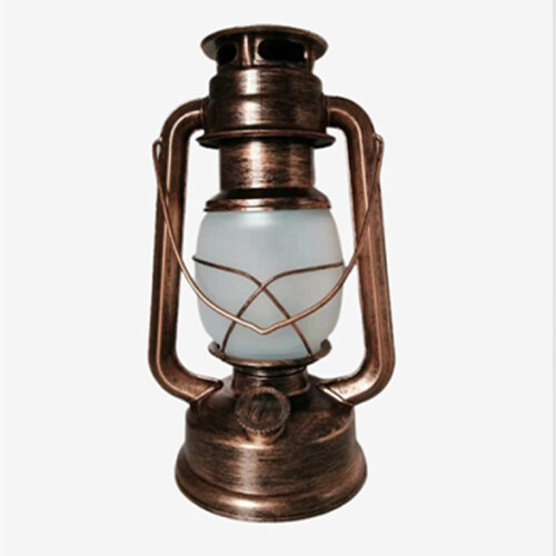 (rust color) LED Retro Flame Horse Lantern Camp Light Eid Tent Light Decoration Dimmable 1
