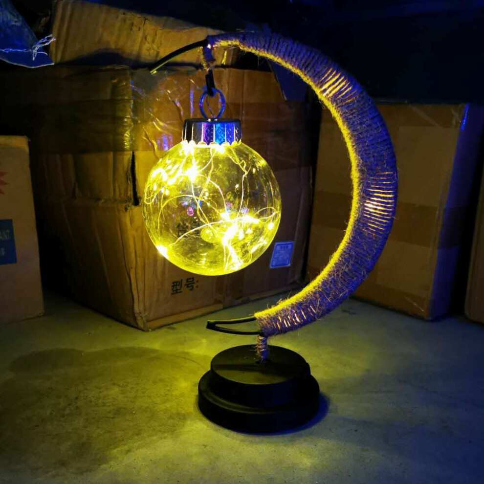 (Usb ) Ramadan Led Lights Modeling Lights Islamic Muslim Festival Party Supplies Eid Moon Modeling Lights Decorative Lights Yellow 413590621652