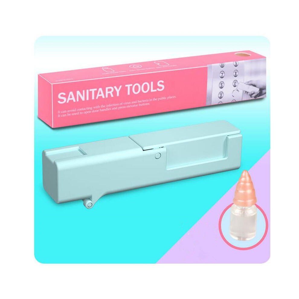 (Blue) Portable Anti Secondary Contact Stick Multi-Function Antibacterial Artifact For Lift Door Handle 320997851721