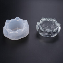 Silicone Lotus Candle Holder Storage Box Epoxy Resin Casting Mold DIY Crafts