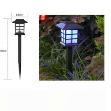 (4* Small room light blue light) Outdoor solar garden 1LED home lawn light garden light atmosphere light