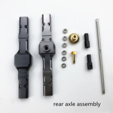 (Rear axle assembly) OP Metal Spare Assembly Vehicle Axles Fitting Part DIY Kit For 1/16 WPL Semi Truck B14 B24 B26 C14 C24 RC Car