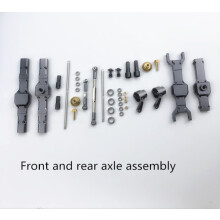 (Front and rear axle assembly) OP Metal Spare Assembly Vehicle Axles Fitting Part DIY Kit For 1/16 WPL Semi Truck B14 B24 B26 C14 C24 RC Car