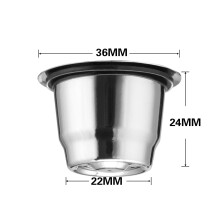 4PCS Stainless Steel Refillable Coffee Capsule Tamper Reusable For Nespresso