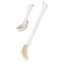Foot Brush with Adjustable Long Handle, Foot Scrubber for Wet or Dry Brushing, 10.2''- 27.5'' Foot Scrub Brush