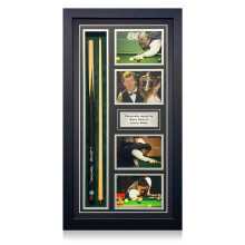 Steve Davis And Jimmy White Signed Snooker Cue. Framed