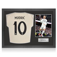 Luka Modric Signed Real Madrid 2024-25 Home Football Shirt. Icon Frame