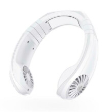(White) USB Micro Portable 2 In 1 Air Cooler Mini Electric Air Conditioner Neck Fan