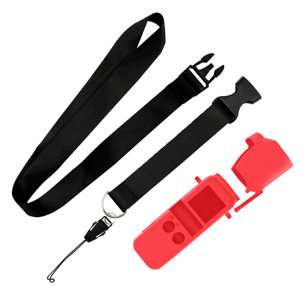 (Red) Handheld Camera Silicone Cover Skidproof Protective Shell For Dji Osmo Pocket Red 110691453204