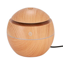 (Light wood grain) Intelligent LED Humidifier & Essential Oil Diffuser for Aromatherapy - Air Purifying Aroma Mist Maker