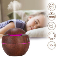 (Dark wood grain) Intelligent LED Humidifier & Essential Oil Diffuser for Aromatherapy - Air Purifying Aroma Mist Maker