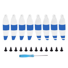 (double-sided white paddle blue strip) 8PCS Propeller Blades Low Noise and Quick-Release Drone Props For DJI Mavic Mini