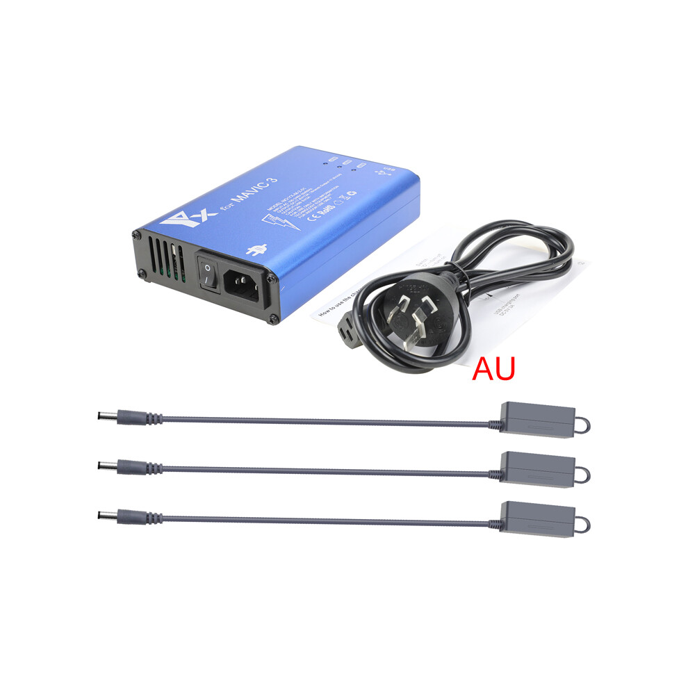 (Au) 5 In 1 Battery Fast Charging Rapid Charger Hub W/ Dual Usb For Dji Mavic 3 /Cine 110691472755