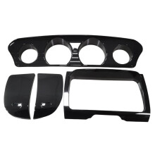 Motorcycle Stereo Gauge Panel Accent Trim Cover Panel Kit for Electra Glide Street Glide FLHX 14-23 Gloss Black