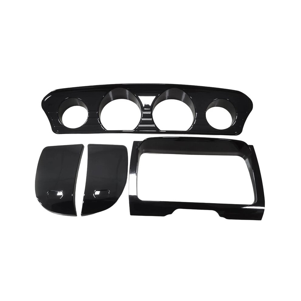 Motorcycle Stereo Gauge Panel Accent Trim Cover Panel Kit For Electra Glide Street Glide Flhx 14-23 Gloss Black 4712369529004