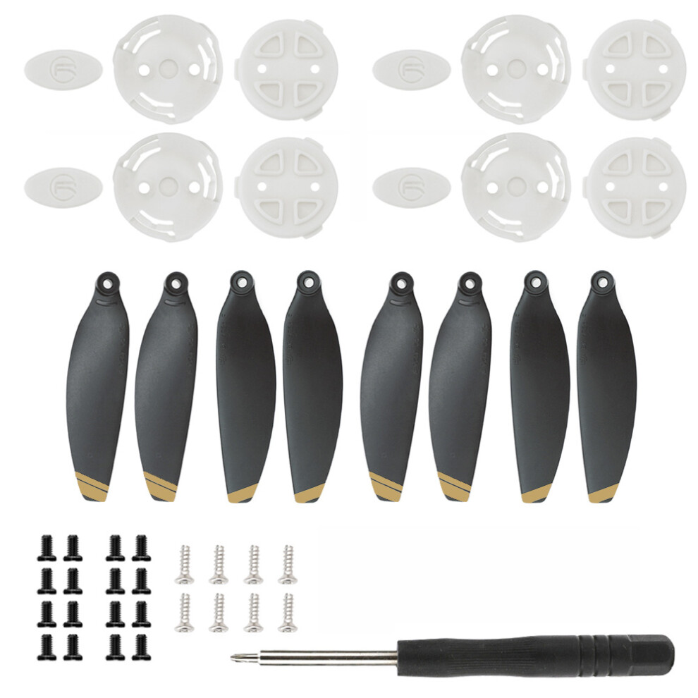 (Gold) 8Pcs Quick Release 4726F Propeller W/ Paddle Mount Base For Dji Mavic Mini Drone Gold 110691462886