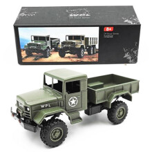 (ArmyGreen) High Simulation 1:64 Alloy Car WPL MB14 Military Truck Model Vehicle Kids Toys