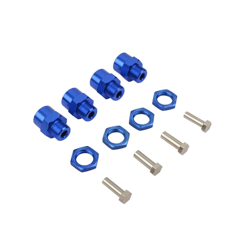 (Blue) 4Pcs 12Mm To 17Mm Hex Wheel Hub Conversion Adapter For 1/10 Rc Car Upgrade Parts Blue 110691864338