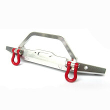 (Silver) Upgrade Metal Front Bumper Protective Guard for WPL 1/16 C-14 C14K RC Car Pickup Truck