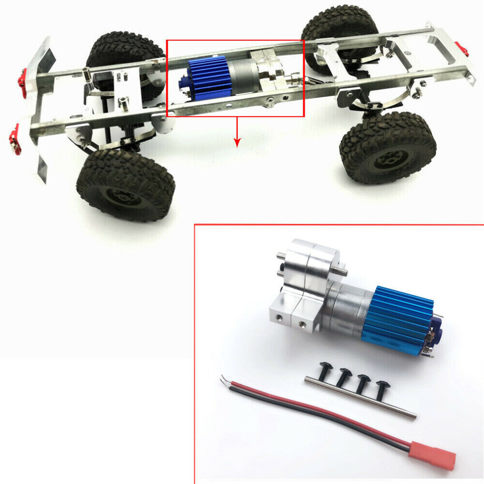 Metal Gearbox W/ 370 Motor Diy Transfer Gear Box For 1/16 Wpl B14 B36 C14 C24 Truck Rc Car 110691458223