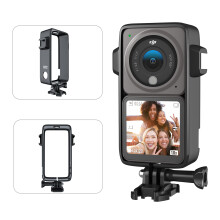 TELESIN Frame Case w/ Cold Shoe Bracket Mount for DJI Action 2 Dualscreen Camera