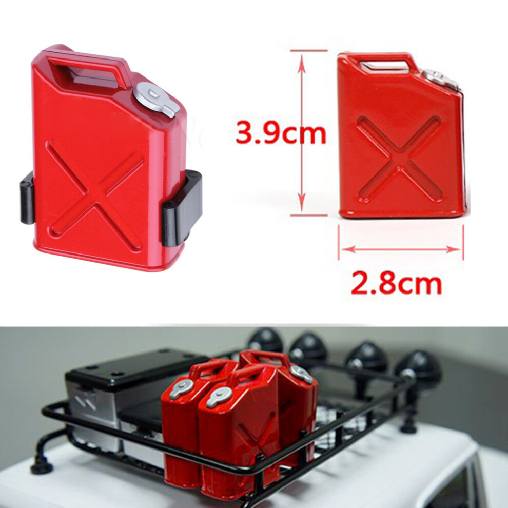 2X Fuel Tank Decor For 1/10 Axial Scx10 Rc4wd D90 Trx4 Rc Car Crawler Truck Red 110691456243
