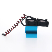(Blue) Engine Heatsink with Dual Cooling Fan Thermal Sensor for 550 540 3650 3660 Motor