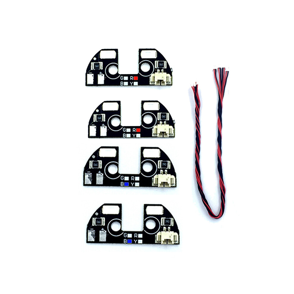 (2Pcs +2Pcs ) 4Pcs Led Navigation 6-Axis Drone Quadcopter Accessories For Fpv F330 F450 F550 Red/Blue/Light 110691864086