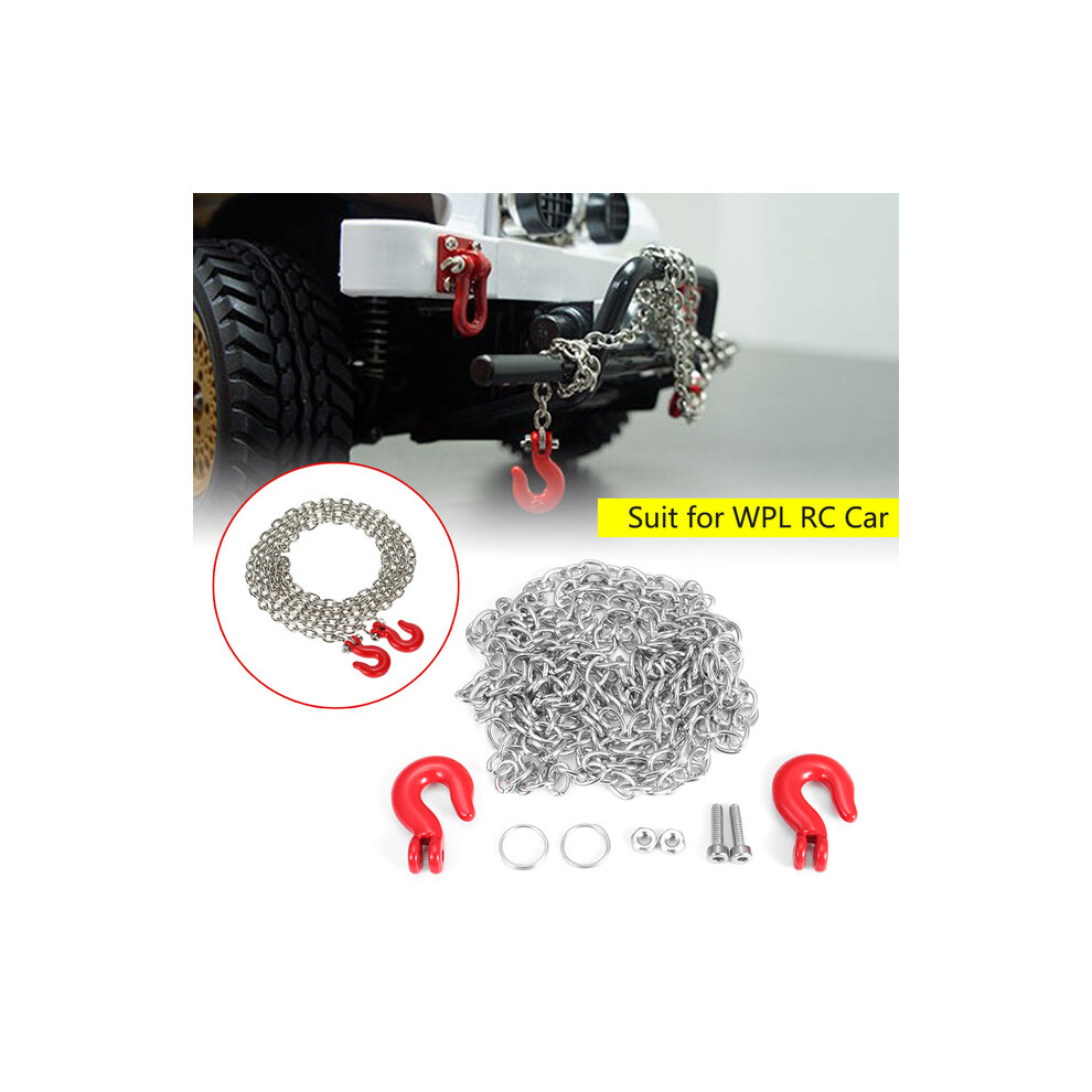 Metal Trailer Hook Chain Spare Part For Wpl B14 B-16 B-24 C14 Rc Military Truck 110691456687