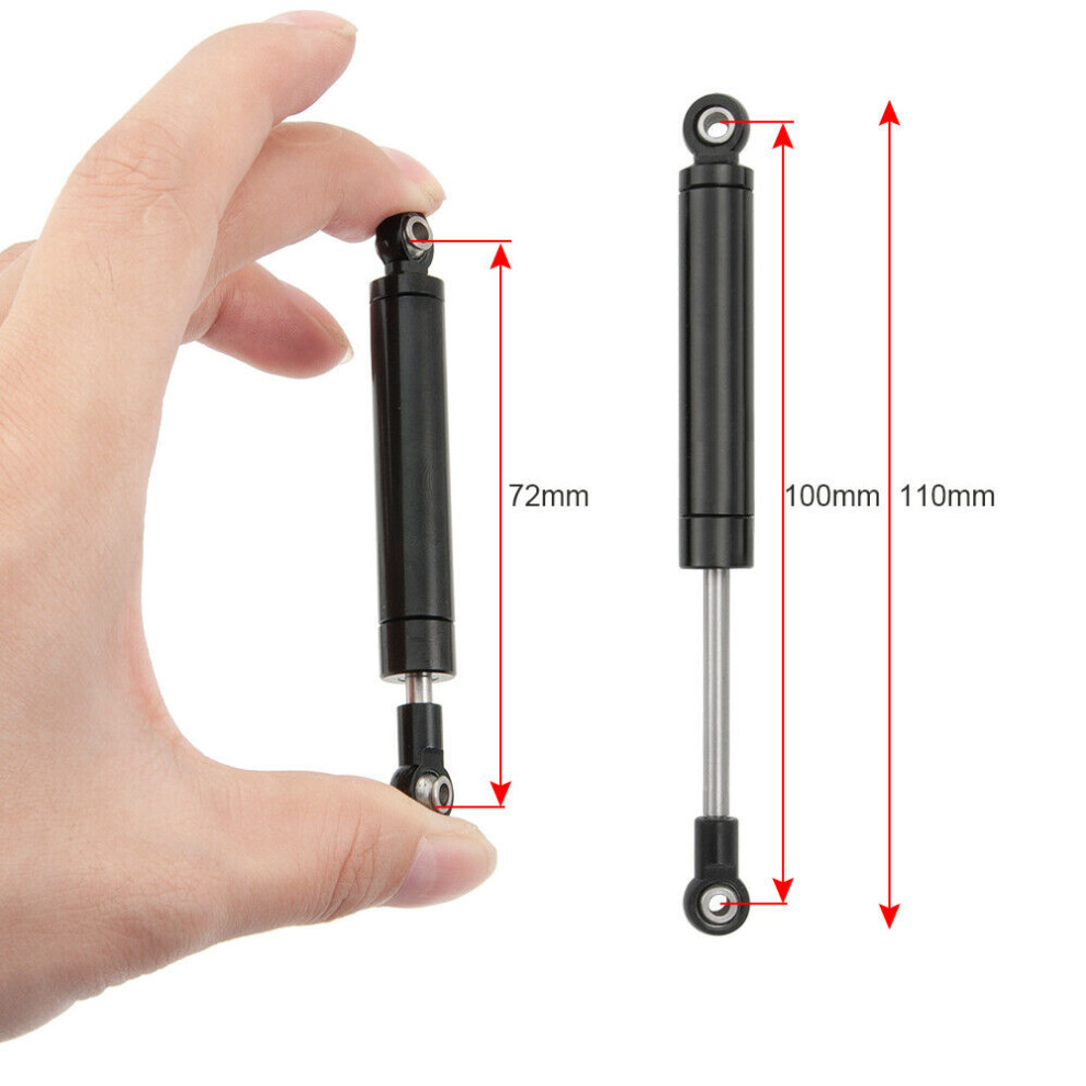 (100Mm) 1Pair Internal Metal Aluminum Alloy Shocks Absorber For 1/10 Rc Trx-4 Wraith Scx10 D90 Black 110691473806