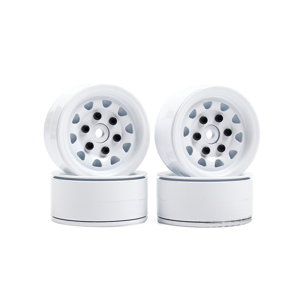 (White) 1.9" Beadlock Metal Wheel Rim For 1/10 Rc Car Traxxas Trx-4 D90 Axial Scx10 Crawler White 110691456601