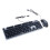3 Color Backlit Cord Keyboards Mouse-Black and white midd 1