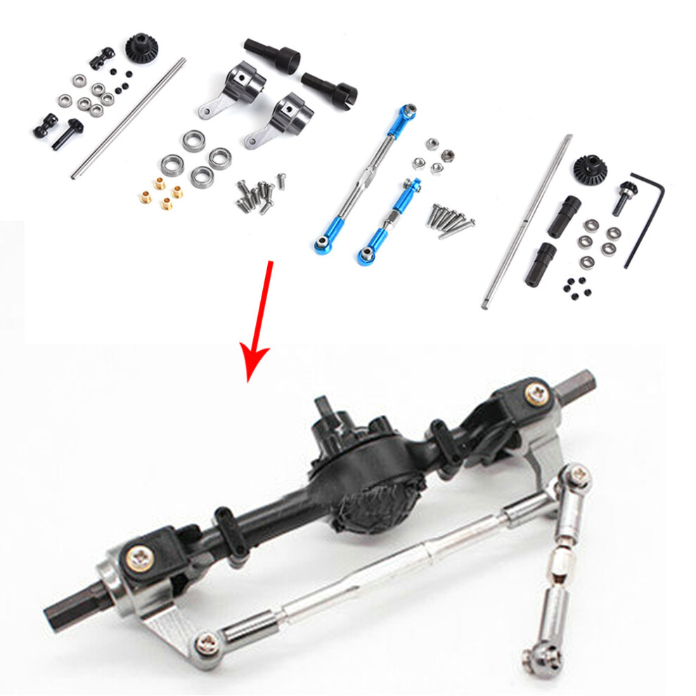 Metal Front Rear Axle Steering Drawbar Pull Rod For Wpl B14/B-24 C14 1/16 Rc Car 110691456830
