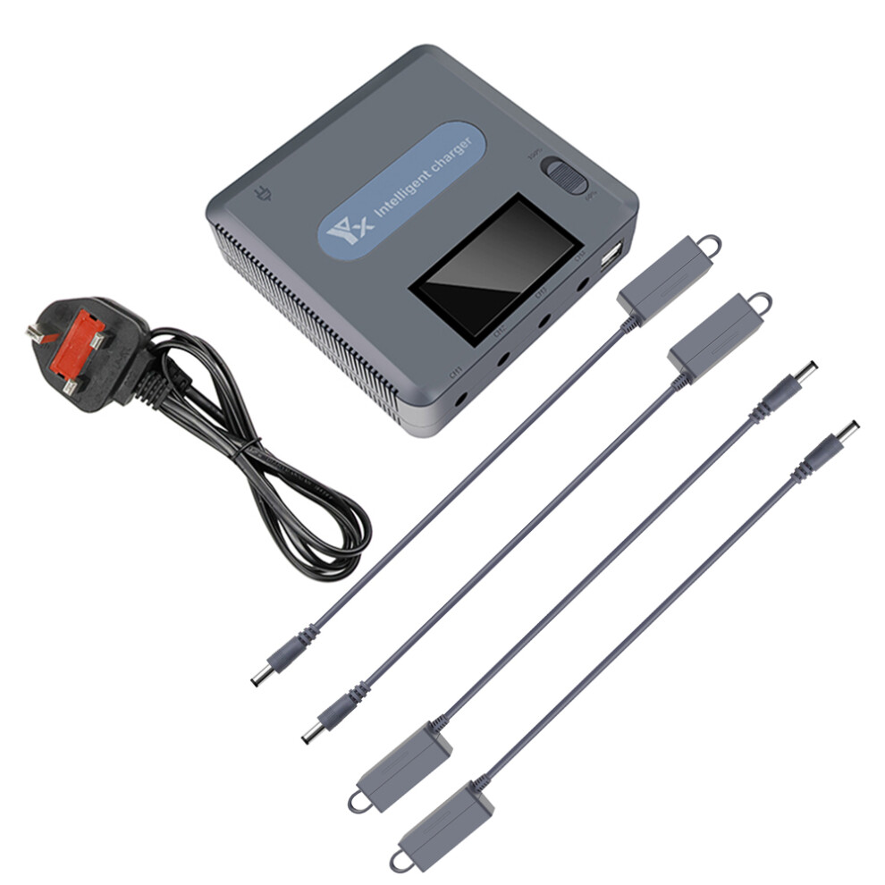 (Uk) 6 In 1 Digital Display Battery Charger Fast Charging Hub For Dji Mavic 3 Drone 110691473196
