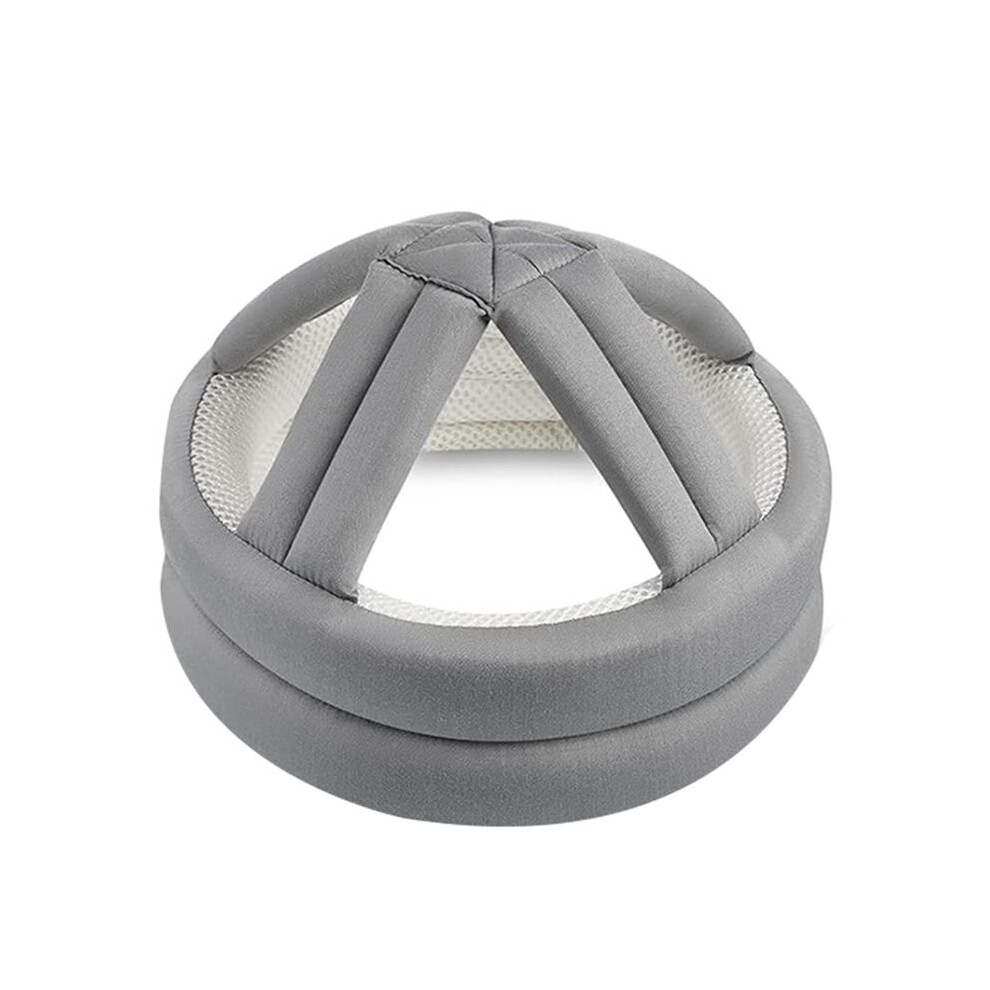 Melitt Gray Elderly Protective Helmet, Safety Helmet Adjustable Breathable Seniors Fall Prevention Heads Protection Cap