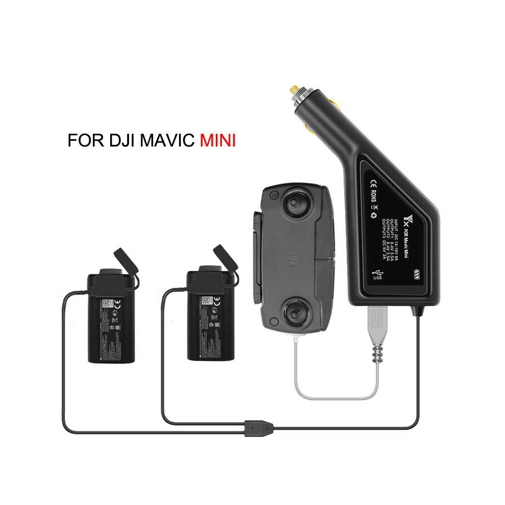 3 In 1 Battery Fast Car Charger Remote Control Usb Charging Portable For Dji Mavic Mini Drone 110691461063