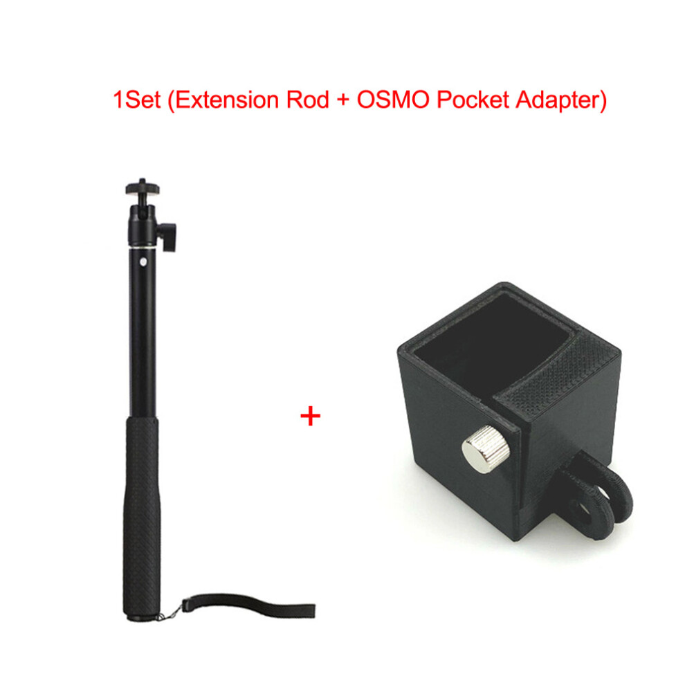 (1Set (Extension Rod + Osmo Pocket Adapter)) Metal Extension Stick+Mimi Tripod+Adapter Bracket Holder Kit For Dji Osmo Pocket 110691457295