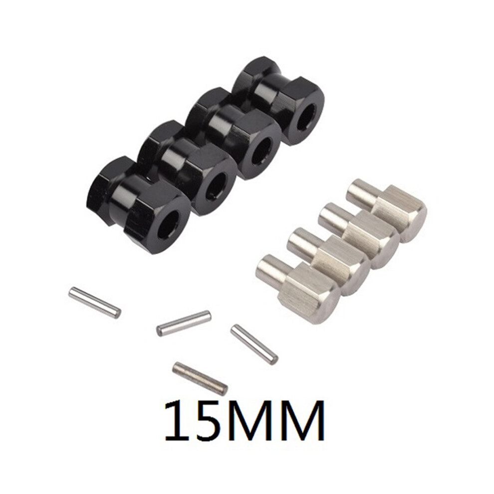 (15Mm) 4Pcs Alloy Wheel Hub Hex 12Mm Extension Adapter For 1/10 Rc Car Scx10 Rc4wd D90 Light 110691456939
