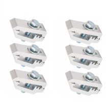6 Abrazaderas de Aluminio para Montaje de Caja de Camioneta, para Cubiertas de TeCHO y Accesorios para Autocaravanas.