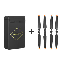 (Orange Edge Propeller+Storage Case) 2 Pair 9453F Propeller with Storage Box Foldable Paddle for DJI Mavic 3 Drone