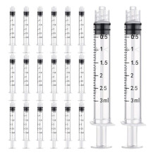 3ml/Cc Sterile Disposable Luer Lock Plastic Syringes with No Needle, Individually Wrapped for Lab Use, 100PCS